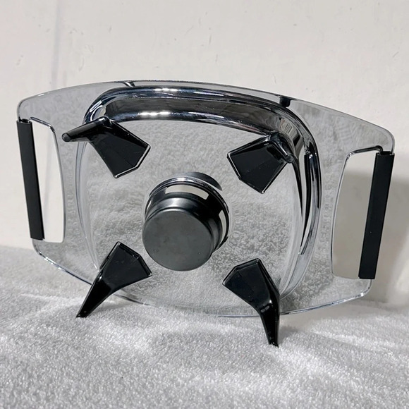 Vintage MCM Chrome Footed Casserole Server Warmer Stand Atomic Age Trivet - Picture 5 of 9